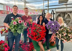 The Beekenkamp North America team.Jeroen Steenbergen, Area Manager Mid West & Ontario – holding the Dahlia LaBella Grande Fun Red White, "this stable bicolor is perfect for a gallon pot, with only 1 liner, making the Dahlia Grande series a very cost effective for the grower."Stef Berkhout, Slijkerman Kalanchoes – holding the Kalanchoe Serenity in an 8inch pot with 3 colors," this double flowered series is the most extensive uniform series on the market. Stock is available from the same location as Beekenkamps Begonias. Making it easy to combine the order for the growers. The Serenity series are also great in a mix container."Sirekit Mol, Head of North America + Marketing and Retail for Beekenkamp Plants – holding the award winning Dreams MacaRouge. "This amazing bright red vigorous premium Begonia is ideal for the 6 inch pot or bigger. Has a fantastic round shape and is very heat tolerant."Kat Wolper, Area Manager North East & South